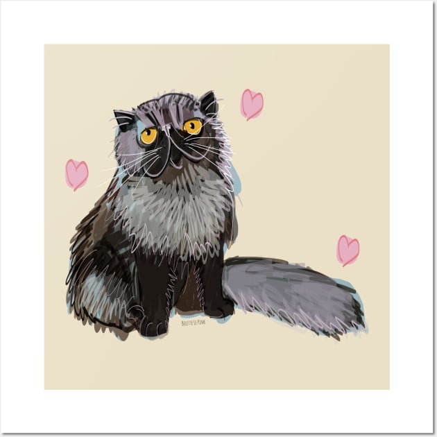 Alfredo-Cat Persian cat lovers Wall Art by belettelepink